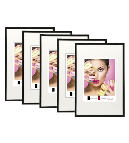 IDEAL TREND 2er 3er 5er Pack Photo Style Set Bilderrahmen Wanddeko Collage Poster Kunststoff Rahmen: Farbe: 5er Pack Schwarz | Format: 13x18 von IDEAL TREND
