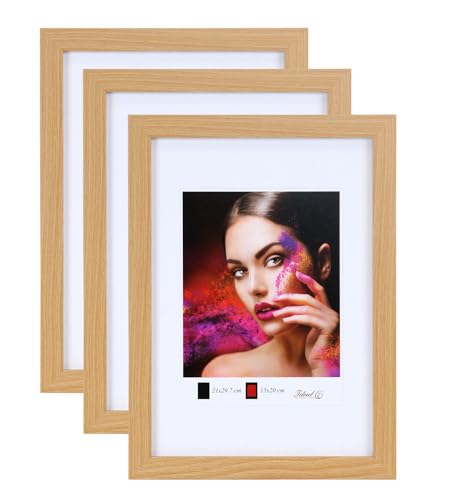 IDEAL TREND 2er 3er 5er Set Holz Bilderrahmen Lifestyle Plexi Foto Rahmen Collage Wanddeko Poster HR-25: Farbe: 3er Pack Buche | Format: 40x50 von IDEAL TREND