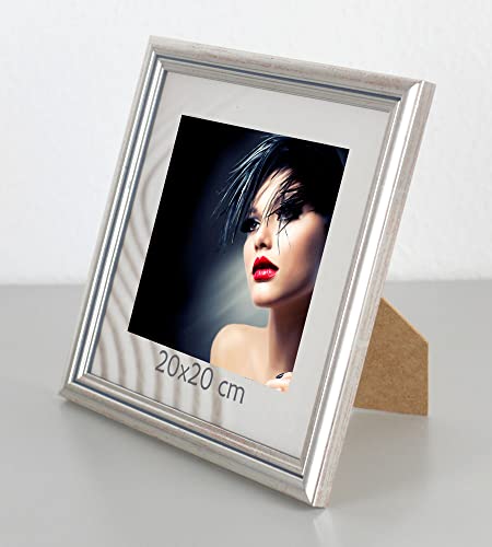 IDEAL TREND Artos Holz Bilderrahmen Acrylglas Plexi Lifestyle Foto Rahmen Collage Wanddeko Poster: Farbe: Silber | Format: 20x20 von IDEAL TREND