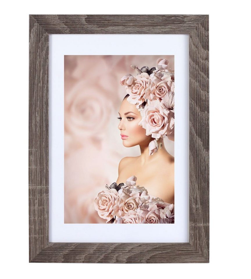 IDEAL TREND Bilderrahmen Bilderrahmen Holz Rahmen Plexi Acryl Collage Wanddeko Poster quadratis, für 1 Bilder (1 St), bruchsicheres Kunststoffglas von IDEAL TREND