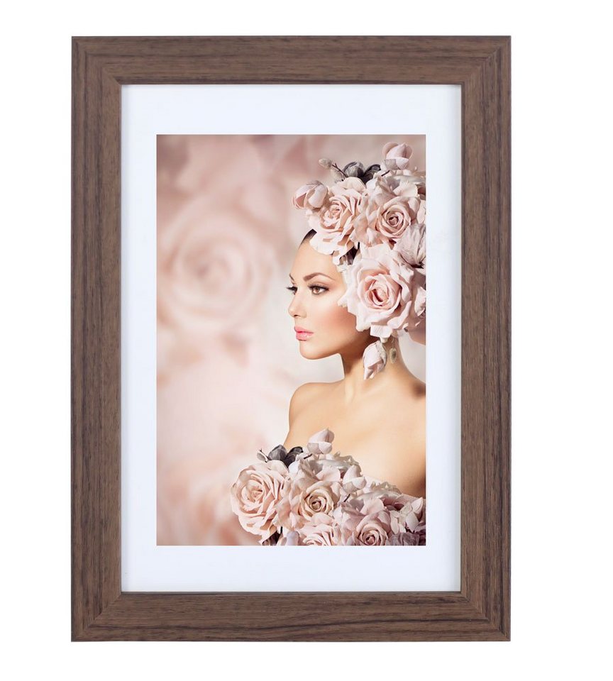 IDEAL TREND Bilderrahmen Bilderrahmen Holz Rahmen Plexi Acryl Collage Wanddeko Poster quadratis, für 1 Bilder (1 St), bruchsicheres Kunststoffglas von IDEAL TREND