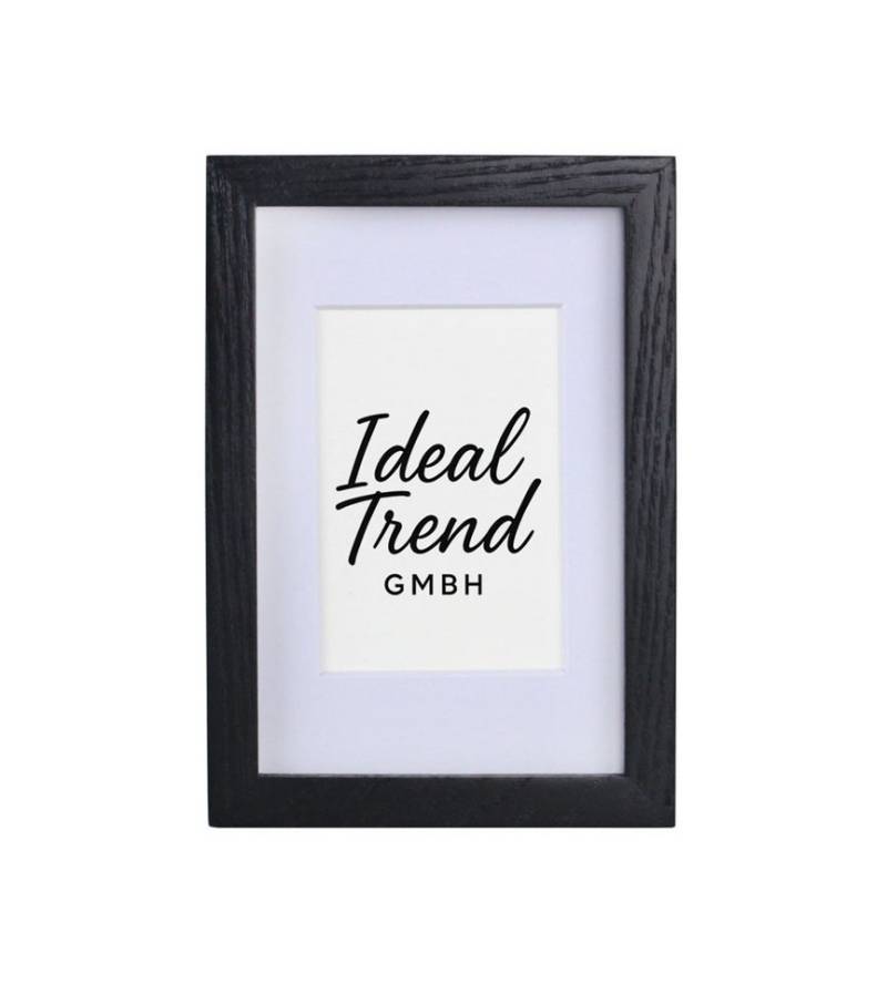 IDEAL TREND Bilderrahmen Bilderrahmen Massivholz Eiche mit Passepartout & gehärtetem Echtglas O, für 1 Bilder (1 St), Bruchsicheres gehärtetes Glas Hochwertige Schrägschnittpassepartout von IDEAL TREND