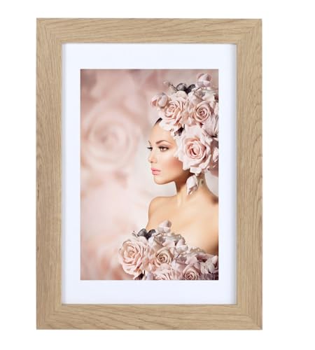 IDEAL TREND Bilderrahmen Holz Rahmen Plexi Acryl Collage Wanddeko Poster quadratisch S215: Farbe: Natur | Format: 50x70 von IDEAL TREND