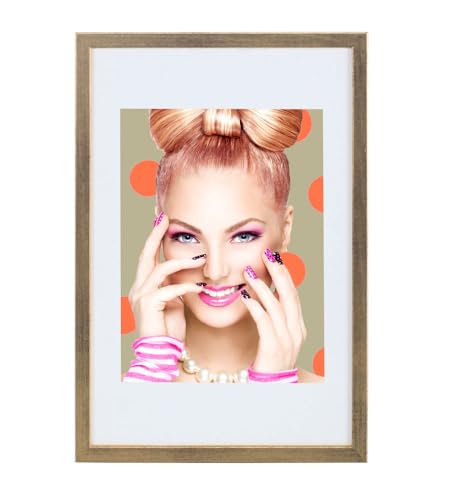 IDEAL TREND Bilderrahmen Lifestyle Plexi Foto Rahmen Collage Wanddeko Poster S111: Farbe: Gold | Format: 21x29,7 A4 von IDEAL TREND