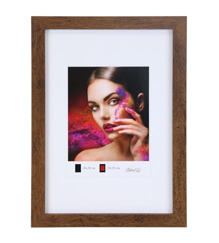 IDEAL TREND Holz Bilderrahmen Lifestyle Plexi Foto Rahmen Collage Wanddeko Poster HR-25: Farbe: Braun | Format: 30x40 von IDEAL TREND