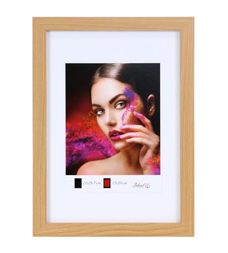 IDEAL TREND Holz Bilderrahmen Lifestyle Plexi Foto Rahmen Collage Wanddeko Poster HR-25: Farbe: Buche | Format: 40x50 von IDEAL TREND