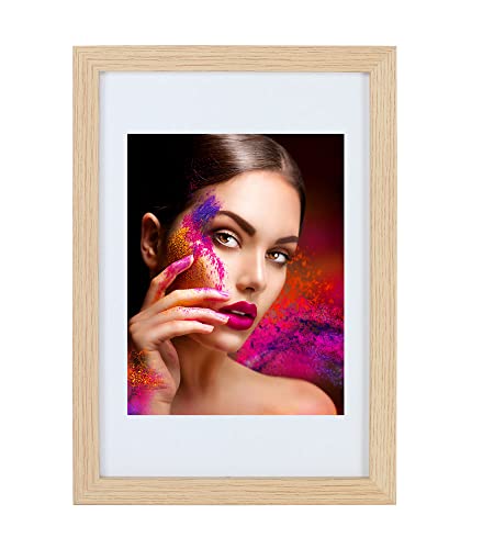 IDEAL TREND Holz Bilderrahmen Lifestyle Plexi Foto Rahmen Collage Wanddeko Poster HR-25: Farbe: Natur | Format: 40x50 von IDEAL TREND