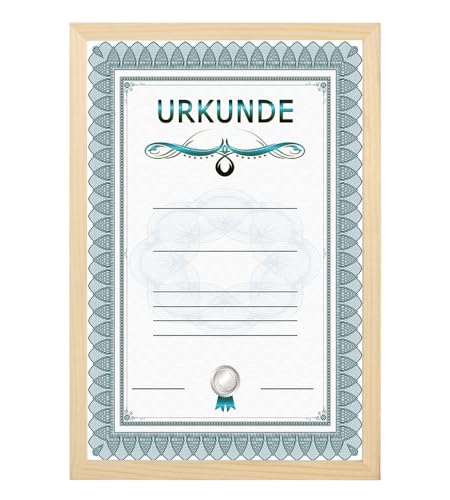 IDEAL TREND Holz Dokument Bilderrahmen Urkunde Diplom Foto Rahmen Plexi S111 Poster: Farbe: Natur | Format: 29,7x42 A3 von IDEAL TREND