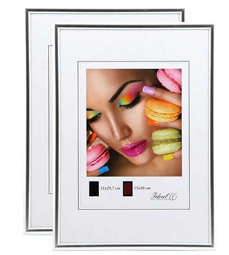 IDEAL TREND New Lifestyle Set Bilderrahmen Wanddeko Collage Poster Rahmen 2er 3er 5er Pack: Farbe: 2er Pack Silber | Format: 50x60 von IDEAL TREND