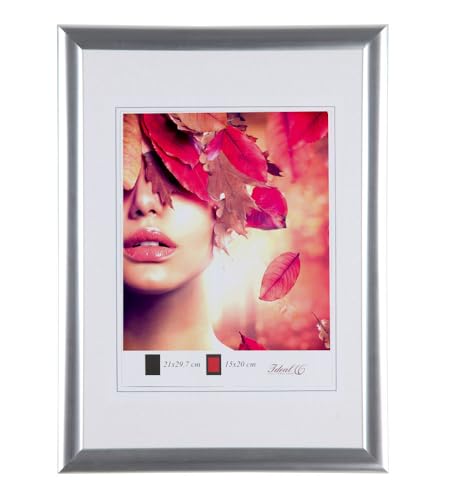 IDEAL TREND Moderner Bilderrahmen mit echtem Glas für wertvolle Erinnerungen Bilder Foto Rahmen mit abgerundetem Profil: Farbe: Silber | Format: 21x29,7 (DIN A4) von IDEAL TREND