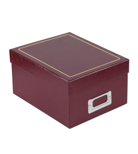 IDEAL TREND Tradition Photo Box für 700 Fotos in 10x15 cm – Fotobox mit edler Prägung: Farbe: Bordeaux von IDEAL TREND