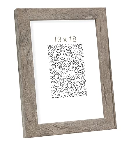IDEAL TREND Trendline Bilderrahmen 10x10 bis 50x70 Panorama Deko Foto Rahmen Lifestyle: Farbe: Grau | Format: 13x13 von IDEAL TREND