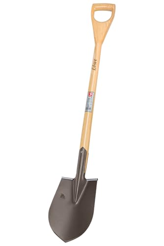 LÖWE Bauspaten Kieler Form| für Harte und steinige Böden | Mit Eschen-D-Stiel 85 cm und Tritt LÖWE Bauspaten Kieler Form| für Harte und steinige Böden | Mit Eschen-D-Stiel 85 cm und Tritt von IDEAL