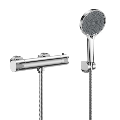 Duschset Duschsystem mit Thermostat Duschset, mit 3 Strahstärken Duscharmatur Komplettset - für Dusche und Bad - Thermostat + Handbrause, Chrom Duschset Duschsystem mit Thermostat Duschset, mit 3 Strahstärken Duscharmatur Komplettset - für Dusche und Bad - Thermostat + Handbrause, Chrom von IDEALHOUSE