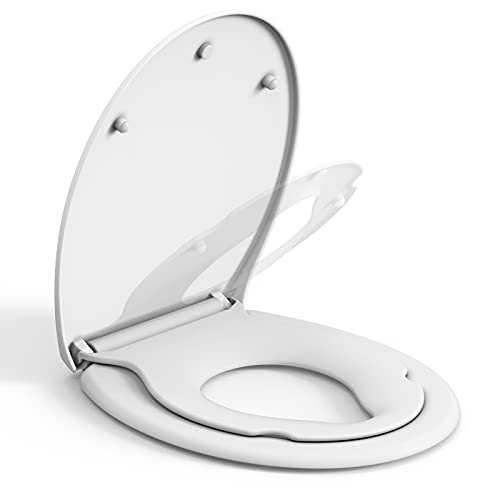 IDEALHOUSE Toilettendeckel Mit Kindersitz, WC Sitz Family Mit Absenkautomatik, Klodeckel Mit Quick-Release Funktion, LöSt Sich Nie Klobrille, Leicht Zu Reinigen - O Form Weiß Toilettensitz Mit Kinder IDEALHOUSE Toilettendeckel Mit Kindersitz, WC Sitz Family Mit Absenkautomatik, Klodeckel Mit Quick-Release Funktion, LöSt Sich Nie Klobrille, Leicht Zu Reinigen - O Form Weiß Toilettensitz Mit Kinder von IDEALHOUSE