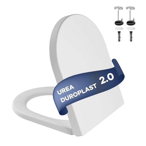 IDEALHOUSE Toilettendeckel mit Absenkautomatik, WC-Sitz mit Schnellverschluss Funktion Einfache Montage, Abnehmbarer Klodeckel aus Bruchsicherem Duroplast, Maximale Belastung 150kg, Weiß, D-Form IDEALHOUSE Toilettendeckel mit Absenkautomatik, WC-Sitz mit Schnellverschluss Funktion Einfache Montage, Abnehmbarer Klodeckel aus Bruchsicherem Duroplast, Maximale Belastung 150kg, Weiß, D-Form von IDEALHOUSE