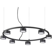 Minor - Indoor 8 Light Circular Ceiling Pendelleuchte 8 Lights Black - Ideal Lux von IDEAL LUX