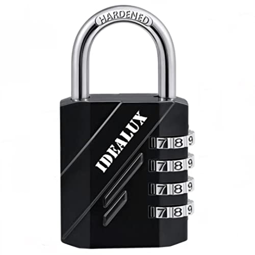 IDEALUX Vorhängeschloss Zahlenschlösser 1 Stücke, Schlösser mit Zahlencode 4 Stellig,Schwarz Kombinations Vorhängeschlösser Wetterfest,Kombinationsschloss, Große Zahlen & Seitenfenster,47*90mm Level 4 IDEALUX Vorhängeschloss Zahlenschlösser 1 Stücke, Schlösser mit Zahlencode 4 Stellig,Schwarz Kombinations Vorhängeschlösser Wetterfest,Kombinationsschloss, Große Zahlen & Seitenfenster,47*90mm Level 4 von IDEALUX