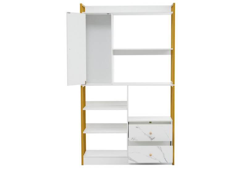 IDEASY Ablageregal Modernes Bücherregal, Aufbewahrungsschrank, 100 x 30 x 173,5 cm, geeignet für das Büro. Küche, Schlafzimmer, Arbeitszimmer von IDEASY