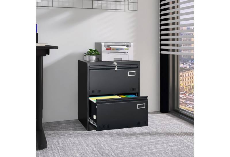 IDEASY Aktenschrank 2-Schubladen Metall Aktenschrank mit Schloss von IDEASY