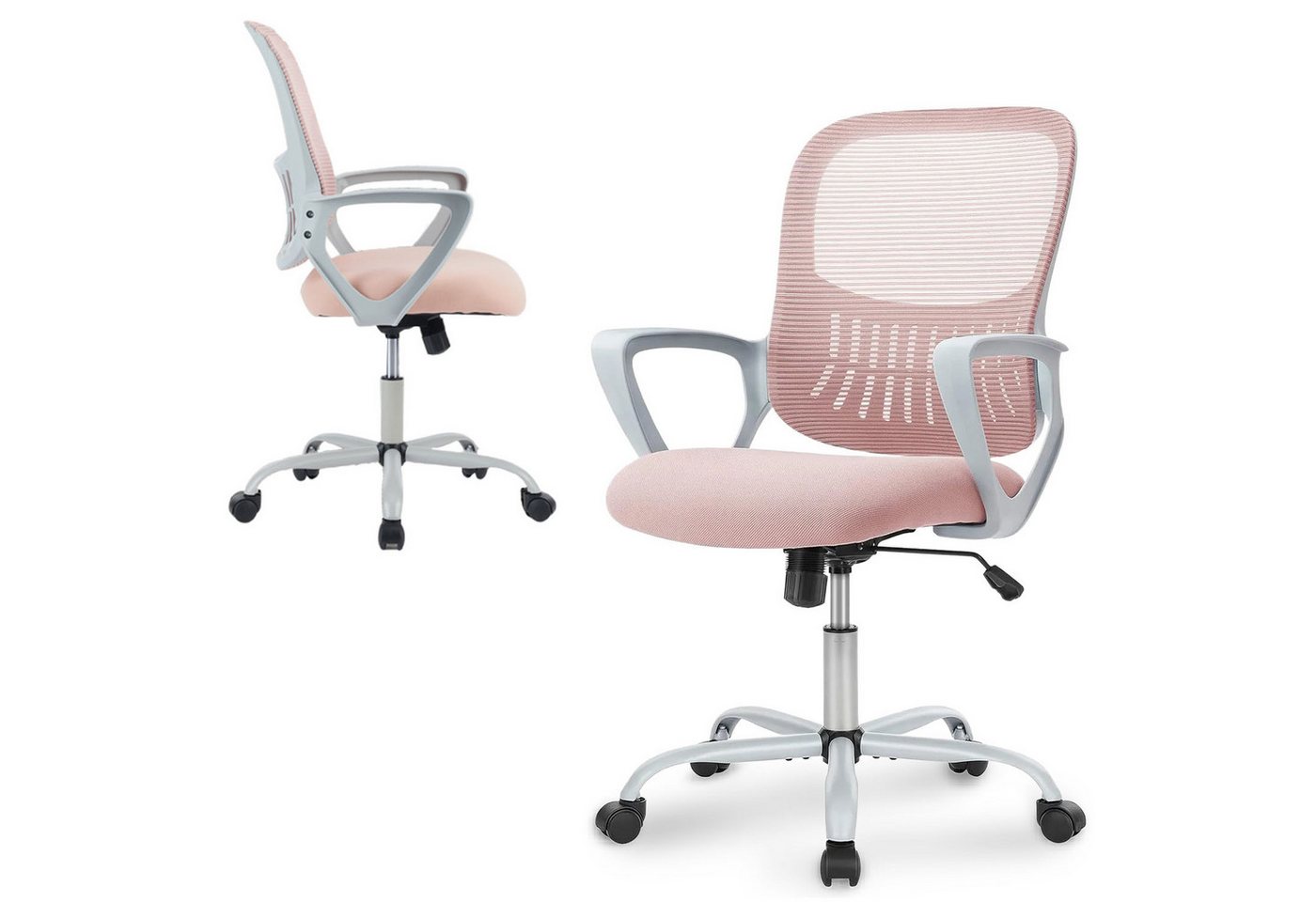 IDEASY Armlehnstuhl Bürostuhl Ergonomischer, Schreibtischstuhl Chefsessel, Höhenverstellbar und Rückenlehne, fünf leise Räder von IDEASY