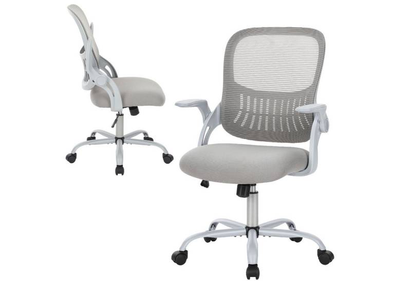IDEASY Armlehnstuhl Chefsessel Bürostuhl Stoff Schreibtischstuhl Office Chair, Sessel mit verstellbarer Rückenlehne und Höhe, drehbaren Rädern von IDEASY