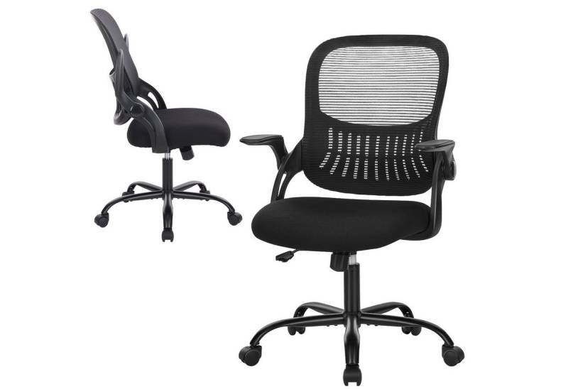 IDEASY Armlehnstuhl Chefsessel Bürostuhl Stoff Schreibtischstuhl Office Chair, Sessel mit verstellbarer Rückenlehne und Höhe, drehbaren Rädern von IDEASY