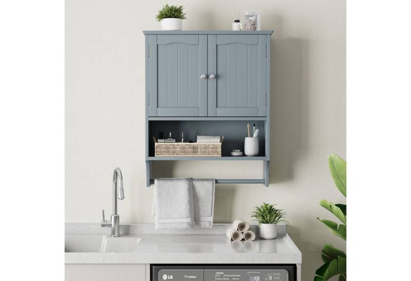 IDEASY Badkommode Badezimmerschrank mit 2 Türen & Handtuchhalter von IDEASY