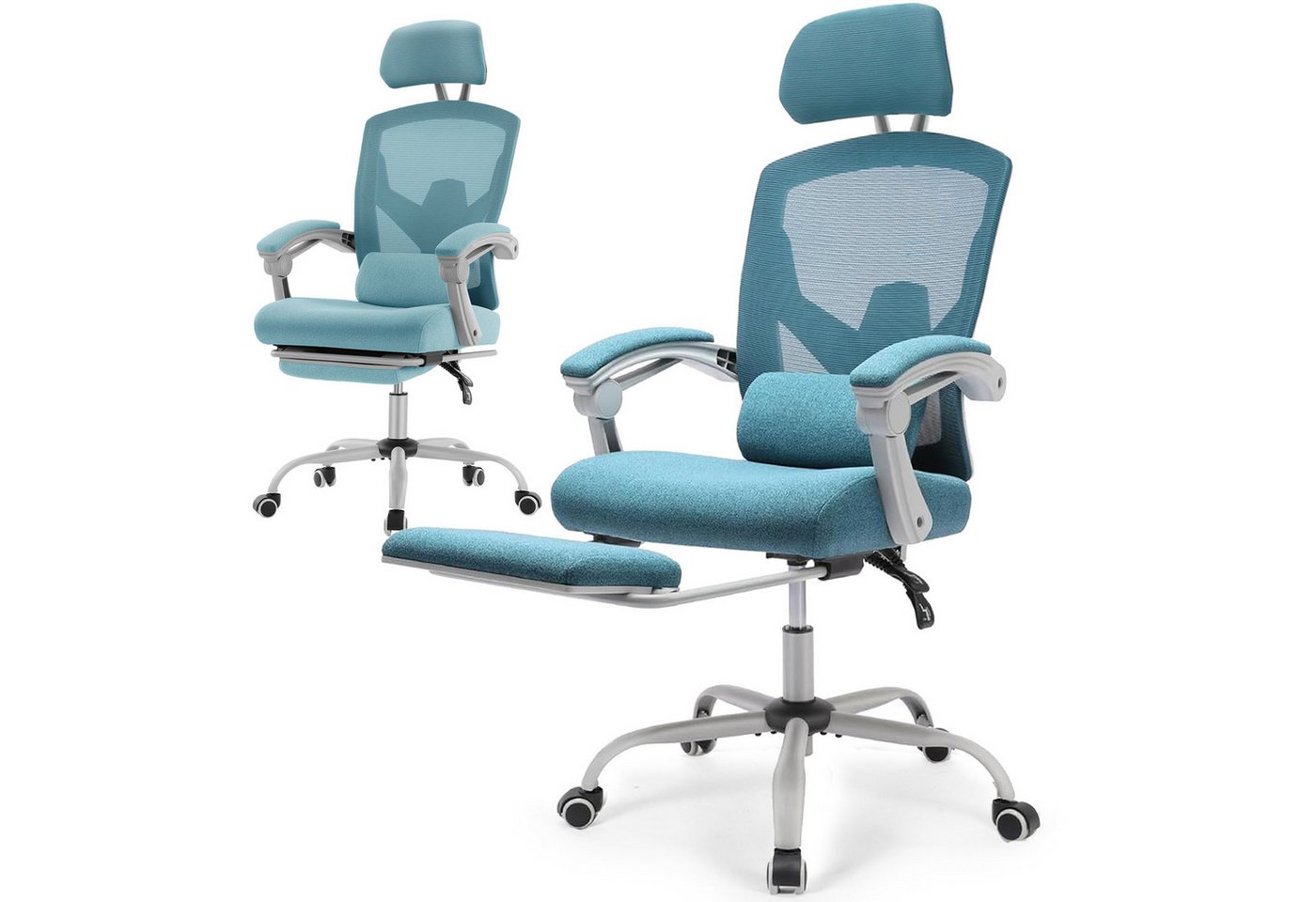 IDEASY Bürostuhl Ergonomischer Bürostuhl aus Netzstoff mit Rückenlehne und Armlehnen (Ein unterstützender Stuhl), Drehbare Rückenlehne mit Belüftung und Höhenverstellung von IDEASY