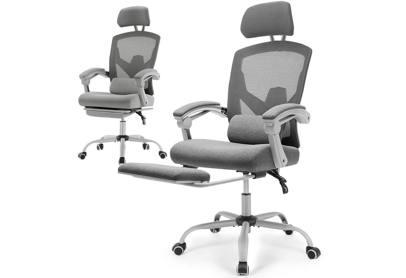 IDEASY Bürostuhl Ergonomischer Bürostuhl aus Netzstoff mit Rückenlehne und Armlehnen (Ein unterstützender Stuhl), Drehbare Rückenlehne mit Belüftung und Höhenverstellung von IDEASY