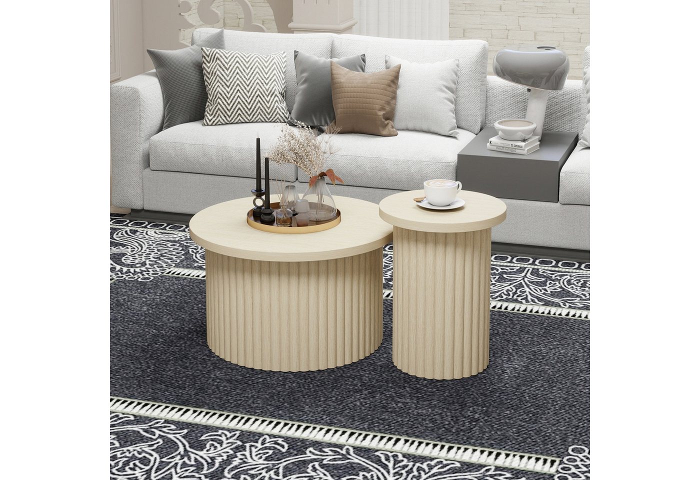 IDEASY Couchtisch 2er Couchtisch-Set mit Holzoptik & Beistelltisch IDEASY Couchtisch 2er Couchtisch-Set mit Holzoptik & Beistelltisch von IDEASY