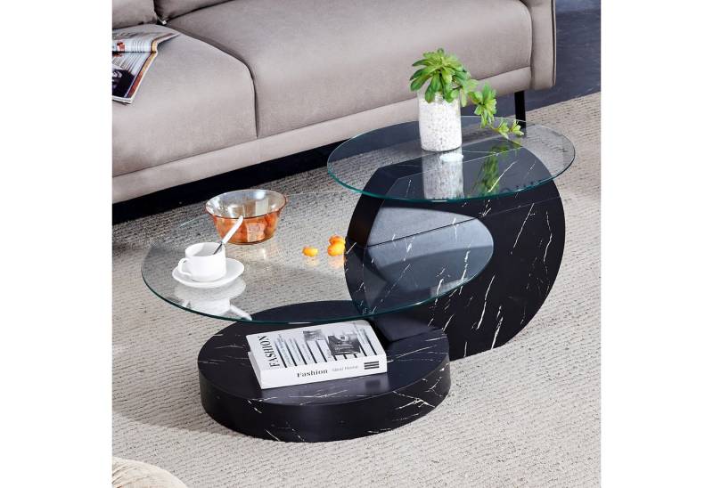 IDEASY Couchtisch Moderner Glas-Couchtisch mit MDF-Gestell in Farbwahl von IDEASY