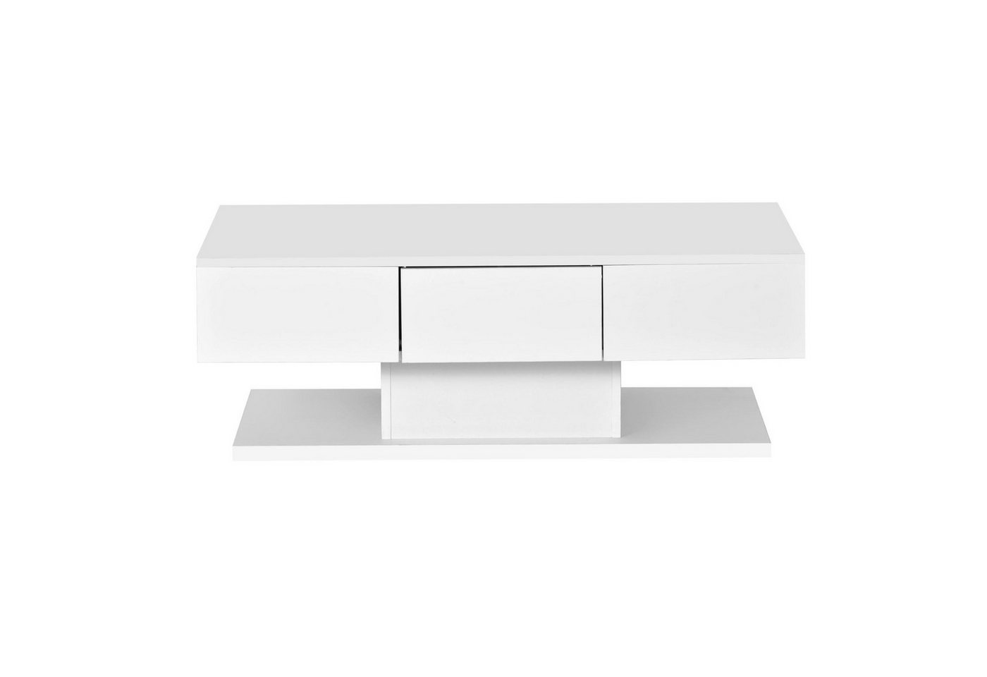 IDEASY Couchtisch Sofatisch, 100 x 60 x 36 cm, (16 Farben LED-Umgebungslicht, mit weißer Schublade), geeignet für Büro, Wohnzimmer, Aufbewahrungsmöbel von IDEASY