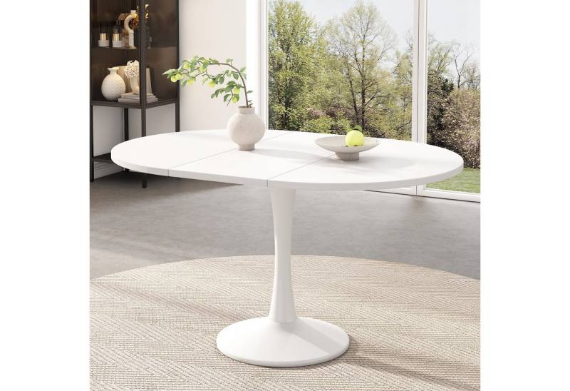 IDEASY Esstisch Ausziehbarer Esstisch oval 140x100cm schwarz modern von IDEASY