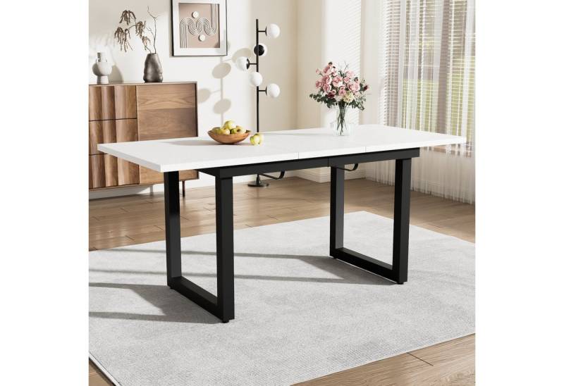 IDEASY Esstisch Erweiterbarer Esstisch Industriestil - Moderner Tisch aus Eisen & MDF (Längenverstellbar (140-180 cm), Stahlrohrrahmen), MDF-Platte, einfache Montage in 20 Minuten von IDEASY