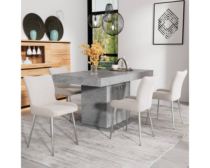 IDEASY Esszimmerstuhl Luxuriöser Esszimmerstuhl, 4-Fuß-Stühle, Loungesessel, Samtstoff (4 St), 2/4/6 St. Lendenwirbelstütze, Metallbeine, Belastbarkeit 150KG von IDEASY