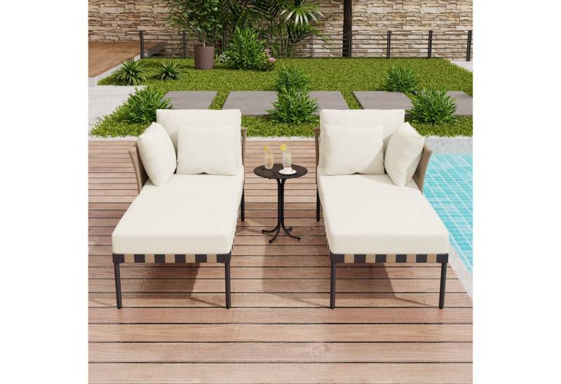 IDEASY Gartenlounge-Set Mod. Gartensofa mit Couchtisch, waschb. Kissen grau von IDEASY