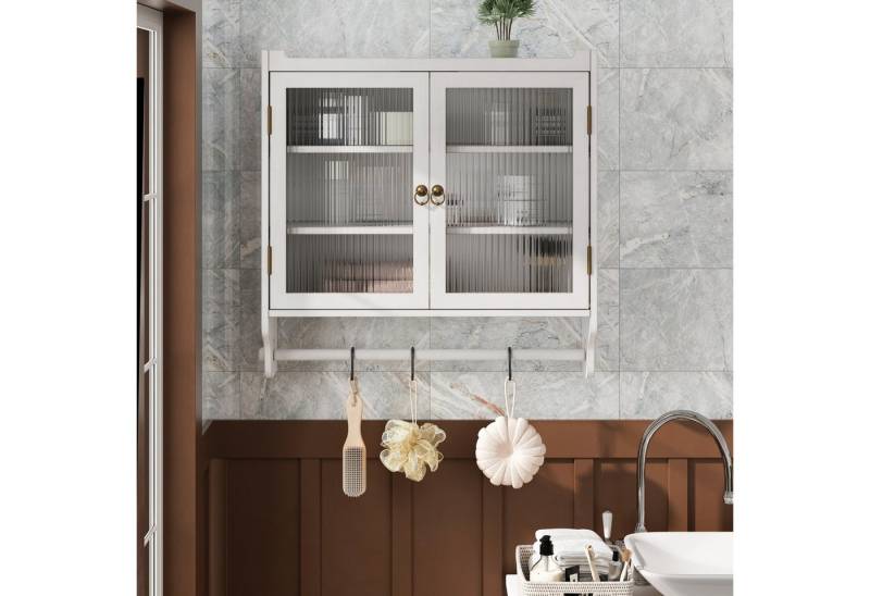 IDEASY Hängeschrank 60cm 2-tür. Glas-Wandschrank mit 3 Fächern +Halter IDEASY Hängeschrank 60cm 2-tür. Glas-Wandschrank mit 3 Fächern +Halter von IDEASY