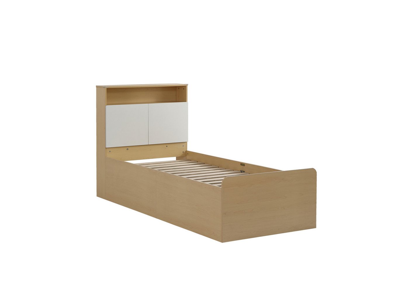 IDEASY Jugendbett Kinderbett, Einzelbett, 90x200 cm, mit 4 Schubladen, (Ohne Matratze und Dekoration), hochklappbares Kopfteil, MDF + Spanplatte, einfacher Aufbau von IDEASY