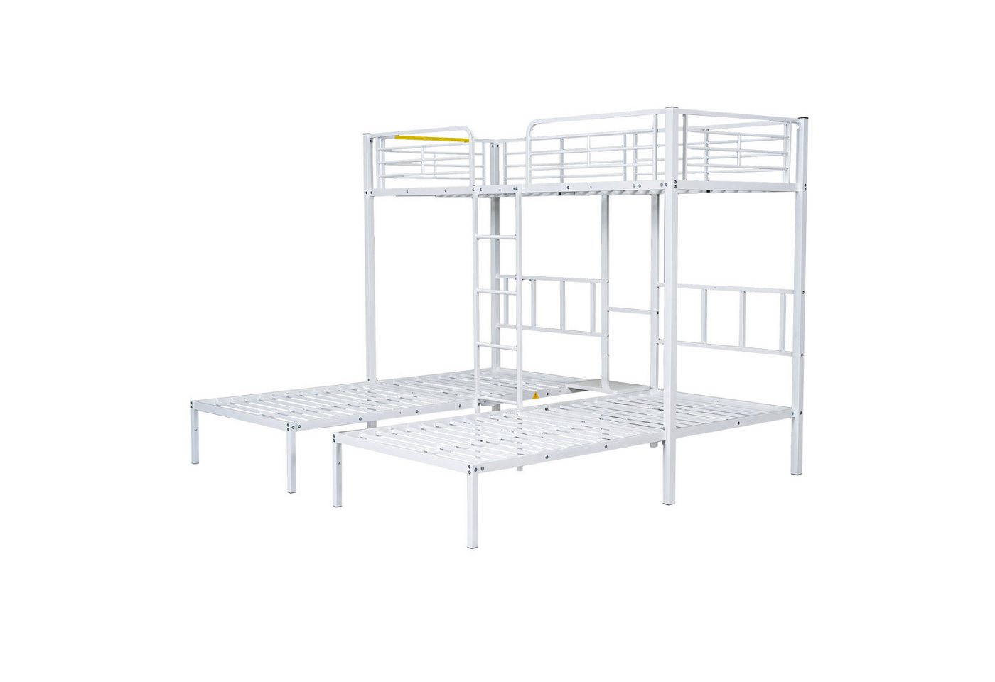 IDEASY Jugendbett Metallbettgestell, weiß, 90x200cm*3, (Die Unterseite des Bettes befindet sich 28,5 cm über dem Boden), Leicht zu reinigen von IDEASY