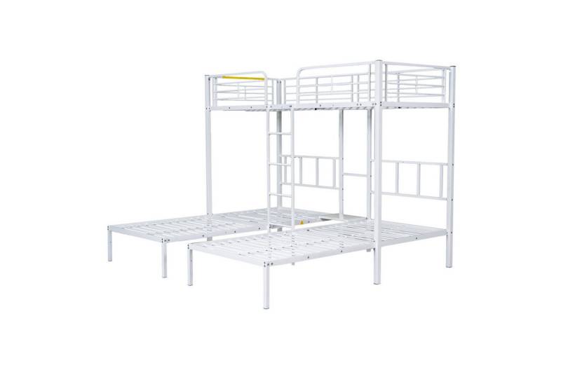 IDEASY Jugendbett Metallbettgestell, weiß, 90x200cm*3, (Die Unterseite des Bettes befindet sich 28,5 cm über dem Boden), Leicht zu reinigen von IDEASY