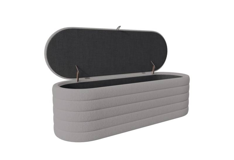 IDEASY Polsterhocker 120 x 40 cm, Schlafsofa und Fußhocker mit Stauraum, gepolsterter Fußhocker mit Stauraum, Sofahocker, Teddyfleece von IDEASY