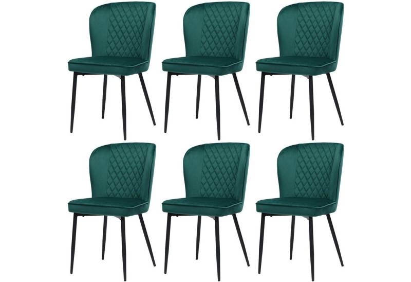 IDEASY Polsterstuhl 2/4/6St, Küchenstühle, Tragfähigkeit 150kg, Luxuriöser Esszimmerstuhl, Hohe Rückenlehne, Sitzfläche aus Samt, glatter und weicher Stoff von IDEASY