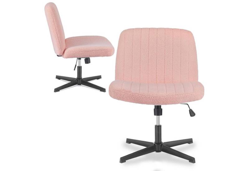 IDEASY Polsterstuhl Armless Lift Höhe Samt Leder Bein-Stuhl, Lässiger Schneidersitz mit Plüschrückenlehne von IDEASY