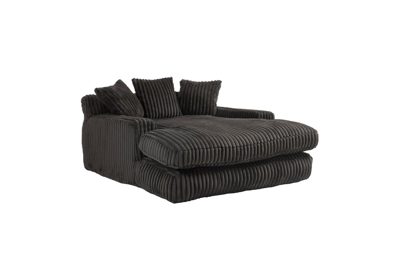 IDEASY Schlafsofa Cord-Schlafsofa Bodensofa mit 3 Kissen, für Wohnzimmer & Büro, Schwarz, Hochwertiger Cordstoff, Hochelastischer Schwamm IDEASY Schlafsofa Cord-Schlafsofa Bodensofa mit 3 Kissen, für Wohnzimmer & Büro, Schwarz, Hochwertiger Cordstoff, Hochelastischer Schwamm von IDEASY