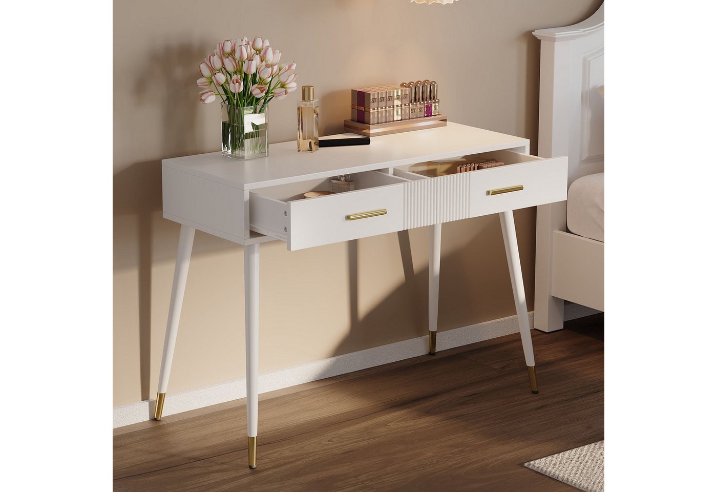 IDEASY Schminktisch Schreibtisch mit 2 Schubladen, Schminktisch, weiß IDEASY Schminktisch Schreibtisch mit 2 Schubladen, Schminktisch, weiß von IDEASY