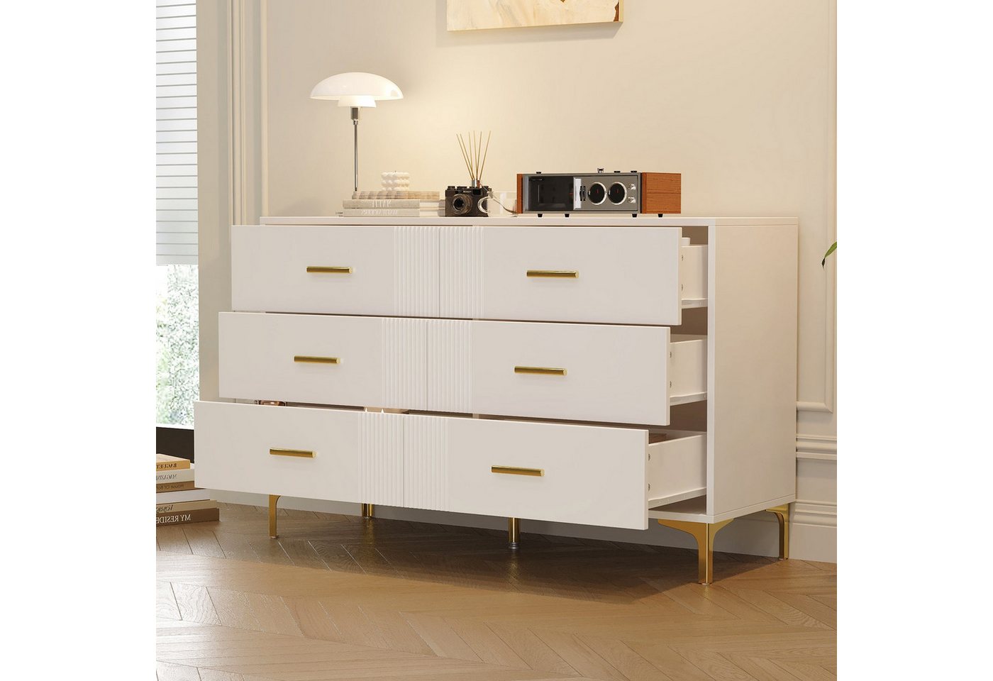 IDEASY Schubkastenkommode Weiße 6-Schubladen Kommode für Wohn- & Schlafzimmer IDEASY Schubkastenkommode Weiße 6-Schubladen Kommode für Wohn- & Schlafzimmer von IDEASY