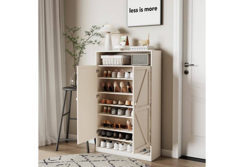 IDEASY Schuhschrank Schuhschrank Doppeltür mit 8 Fächern & Stauraum von IDEASY
