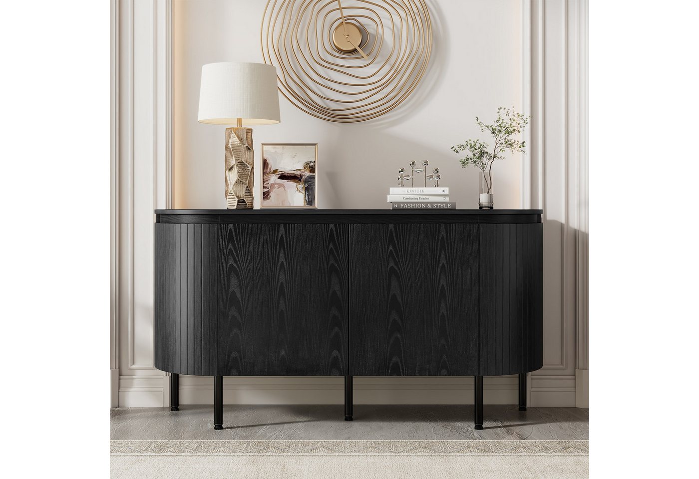 IDEASY Sideboard Sideboard mit verstellbaren Regalen & Metallbeinen IDEASY Sideboard Sideboard mit verstellbaren Regalen & Metallbeinen von IDEASY