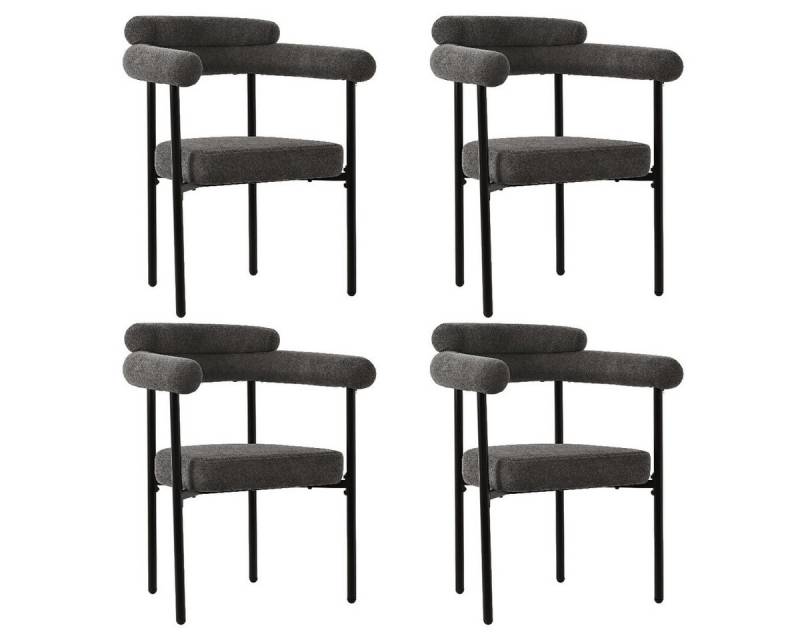 IDEASY Stuhl 2/4/6St, Küchenstuhl, Moderne und Schlicht, Tragfähigkeit 150kg (4 St), Esszimmerstühle mit Rückenlehne, Bequeme Ringsitze, Wohnzimmersessel von IDEASY